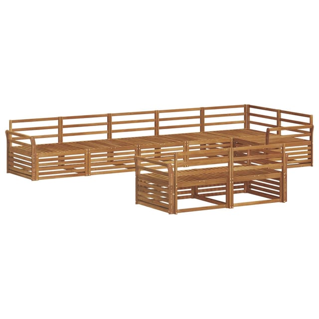 vidaXL Outdoor-Sofagarnitur 8-Tlg Natur 3373659