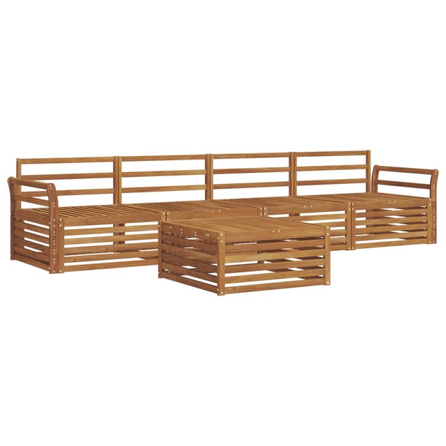 vidaXL Outdoor-Sofagarnitur 5-Tlg Natur 3372979