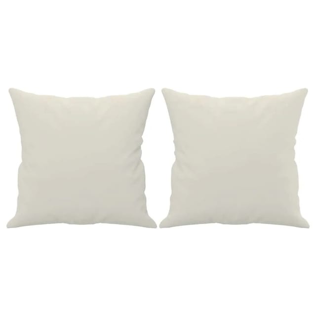 vidaXL Zierkissen 2 Stk Creme 40x40 cm Samt 349493