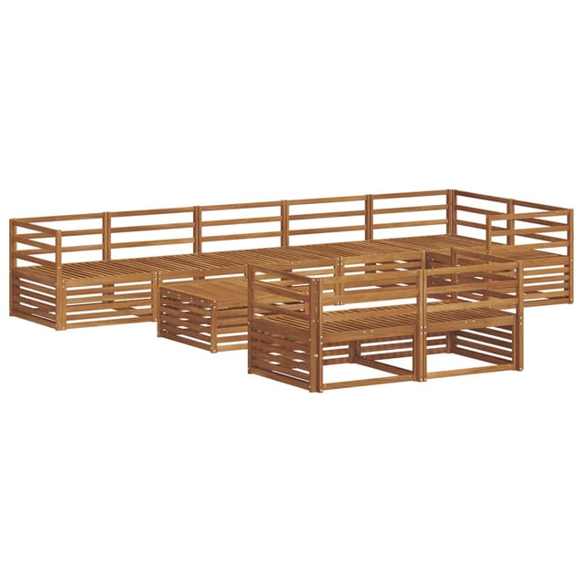 vidaXL Outdoor-Sofagarnitur 9-Tlg Natur 3373679