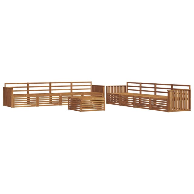 vidaXL Outdoor-Sofagarnitur 9-Tlg Natur 3373214