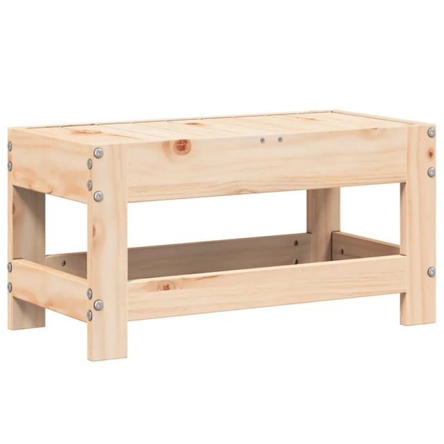 vidaXL Gartenhocker 62x30x32 cm Massivholz Kiefer 844893