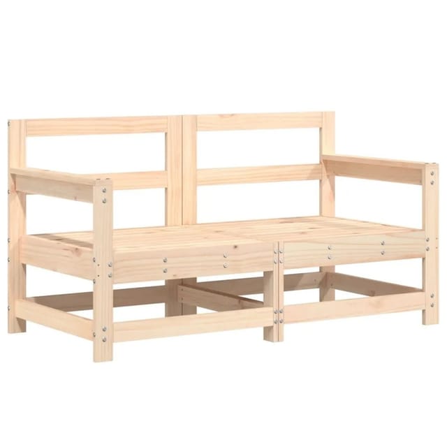 vidaXL Garten-Ecksofas 2 Stk Massivholz Kiefer 825506