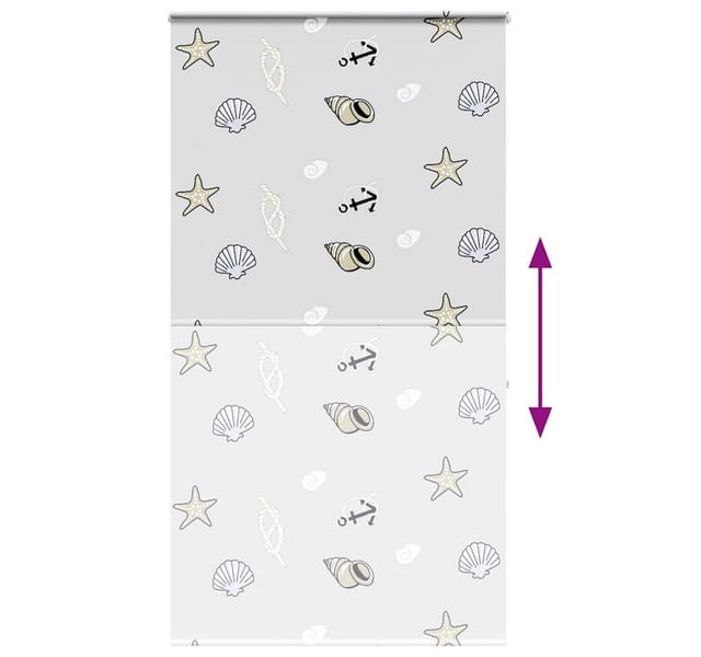 vidaXL Duschrollo mit Kassette 130x240 cm Stoffbreite 126 cm 4015015