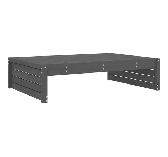 vidaXL Gartenhocker Grau 120x80 cm Massivholz Kiefer 825753