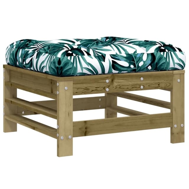 vidaXL Gartenhocker mit Kissen Kiefernholz Imprägniert 825673