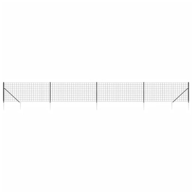 vidaXL Maschendrahtzaun mit Bodenhülsen Anthrazit 1x10 m 154273