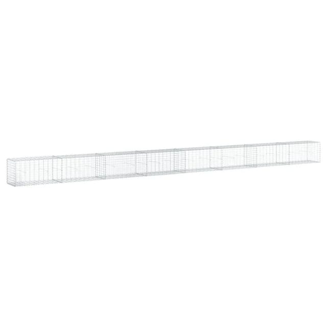 vidaXL Gabione mit Deckel 800x50x50 cm Verzinktes Eisen 3295139