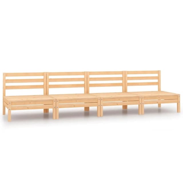 vidaXL Garten-Mittelsofas 4 Stk Massivholz Kiefer 806592
