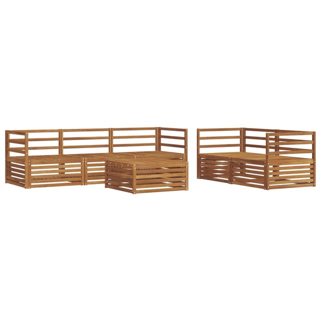 vidaXL Outdoor-Sofagarnitur 6-Tlg Natur 3372999