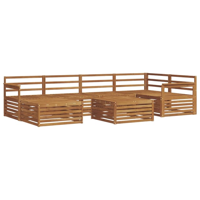 vidaXL Outdoor-Sofagarnitur 7-Tlg Natur 3373764
