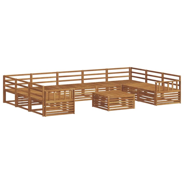 vidaXL Sofagarnituren 10 Tlg Natur Massivholz Akazie 3374159