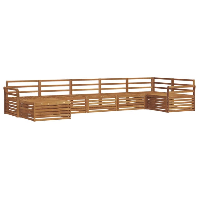 vidaXL Sofagarnituren 7 Tlg Natur Massivholz Akazie 3373819
