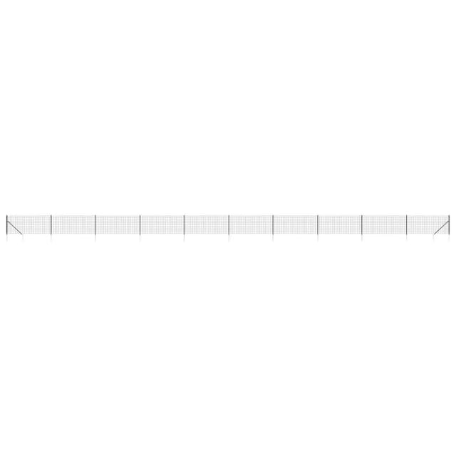 vidaXL Maschendrahtzaun mit Bodenhülsen Anthrazit 1x25 m 154281