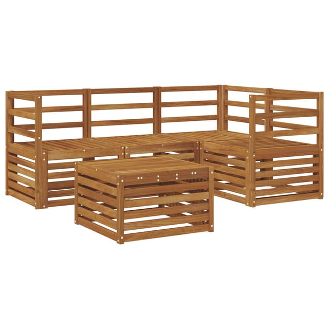 vidaXL Sofagarnituren 5 Tlg Natur Massivholz Akazie 3374749