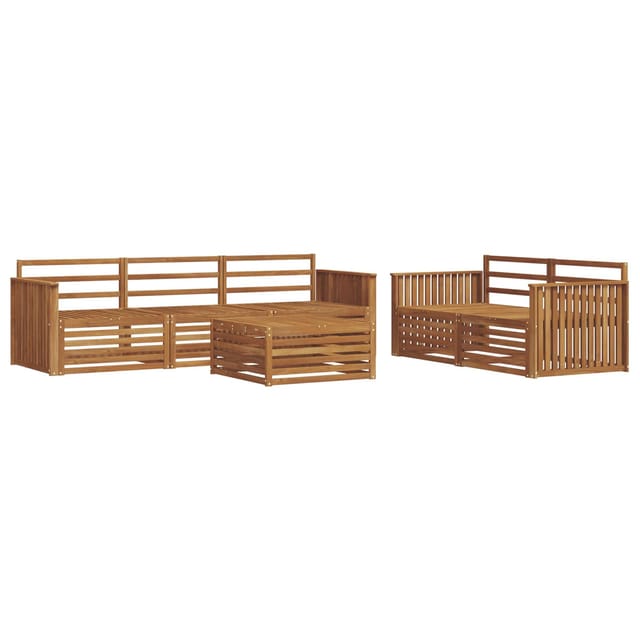 vidaXL Outdoor-Sofagarnitur 6-Tlg Natur 3373014