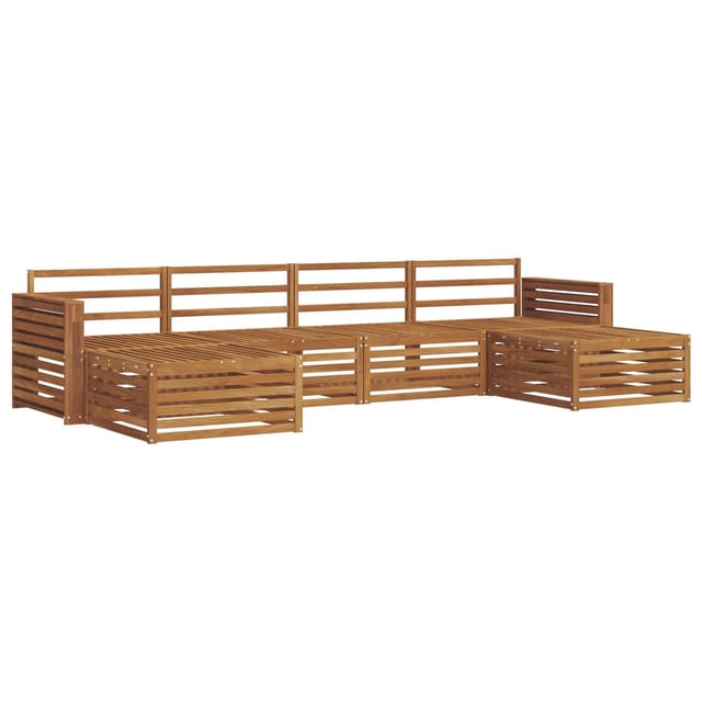 vidaXL Sofagarnituren 6 Tlg Natur Massivholz Akazie 3373904