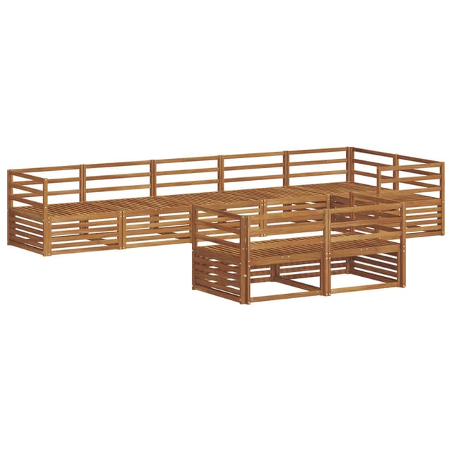vidaXL Outdoor-Sofagarnitur 8-Tlg Natur 3373639