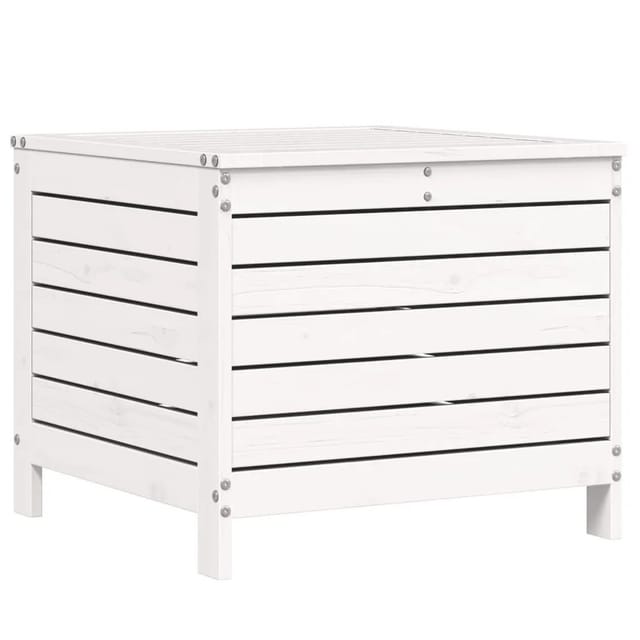 vidaXL Gartenhocker Weiß 62x63,5x53,5 cm Massivholz Kiefer 844904