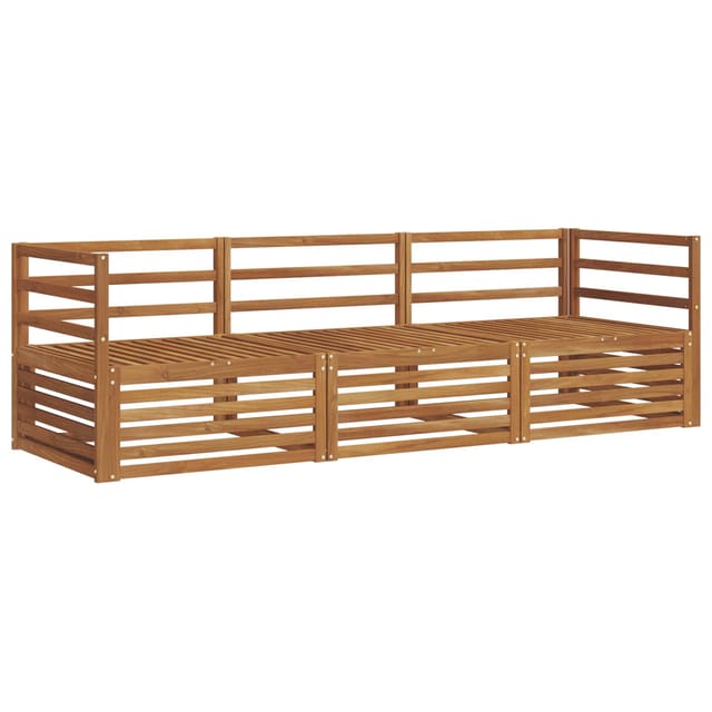 vidaXL Outdoor-Sofagarnitur 3-Tlg Natur 3372919