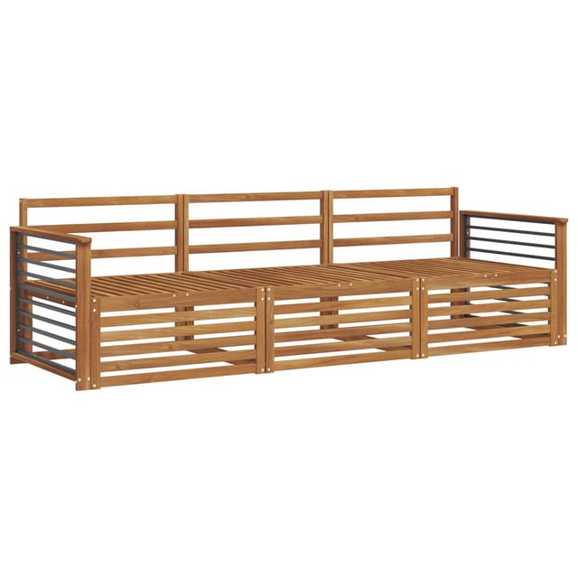 vidaXL Outdoor-Sofagarnitur 3-Tlg Natur 3372949