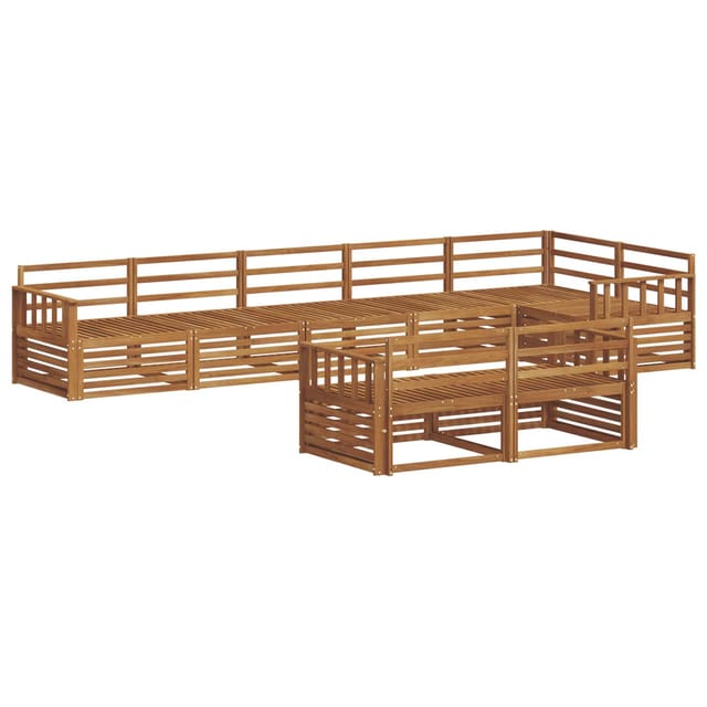 vidaXL Outdoor-Sofagarnitur 8-Tlg Natur 3373649