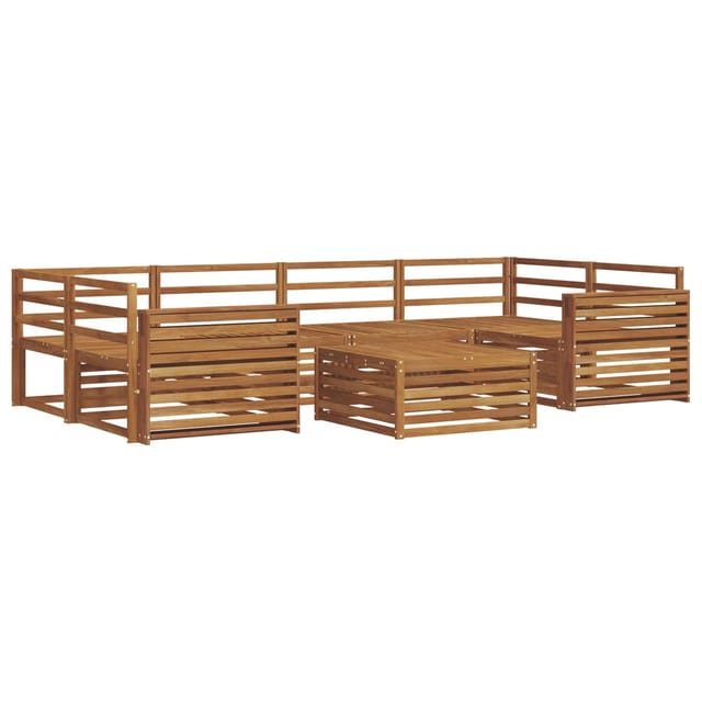 vidaXL Outdoor-Sofagarnitur 7-Tlg Natur 3373104
