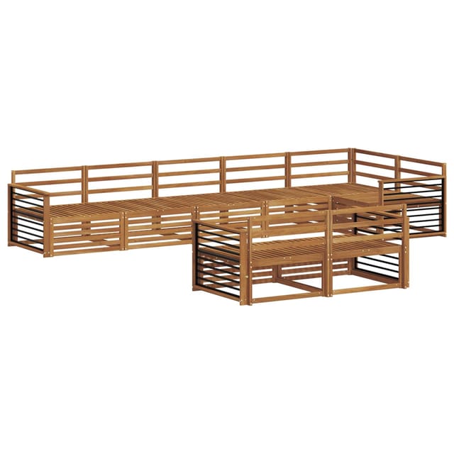 vidaXL Outdoor-Sofagarnitur 8-Tlg Natur 3373669