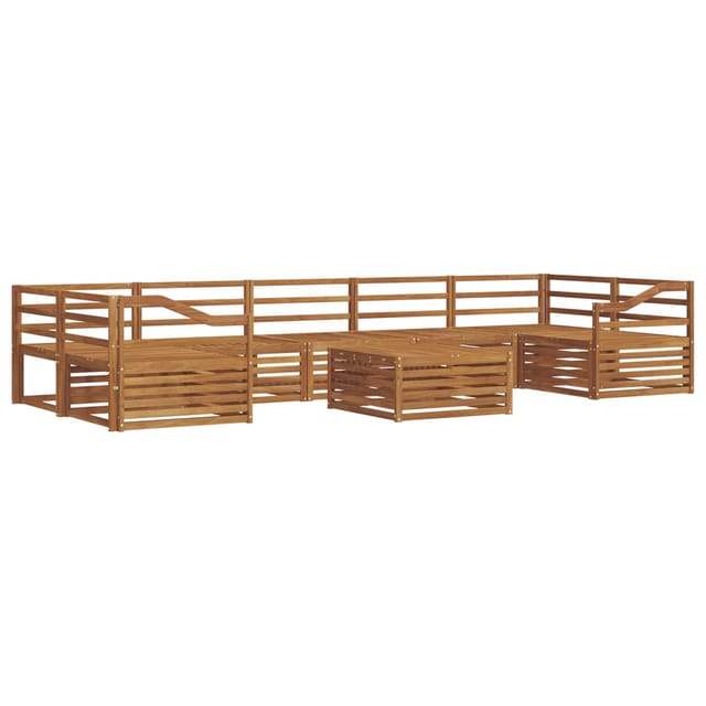 vidaXL Outdoor-Sofagarnitur 8-Tlg Natur 3373194