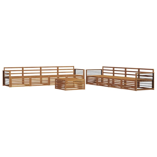 vidaXL Outdoor-Sofagarnitur 9-Tlg Natur 3373229
