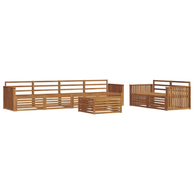 vidaXL Outdoor-Sofagarnitur 7-Tlg Natur 3373054