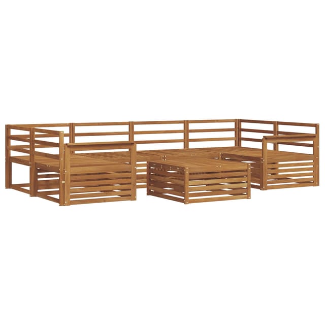 vidaXL Outdoor-Sofagarnitur 7-Tlg Natur 3373084