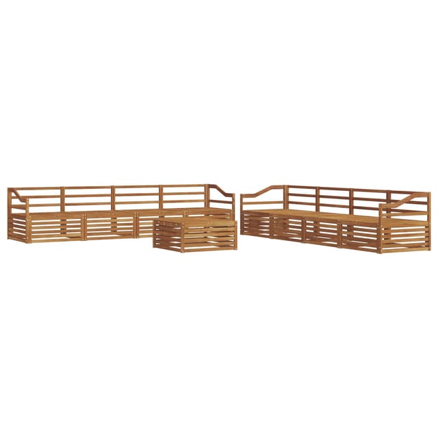 vidaXL Outdoor-Sofagarnitur 9-Tlg Natur 3373234