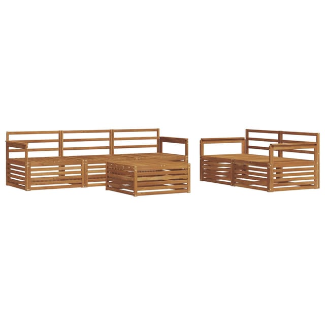 vidaXL Outdoor-Sofagarnitur 6-Tlg Natur 3373004