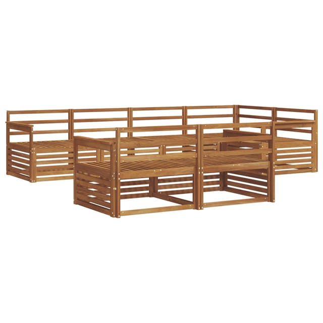 vidaXL Outdoor-Sofagarnitur 7-Tlg Natur 3373604