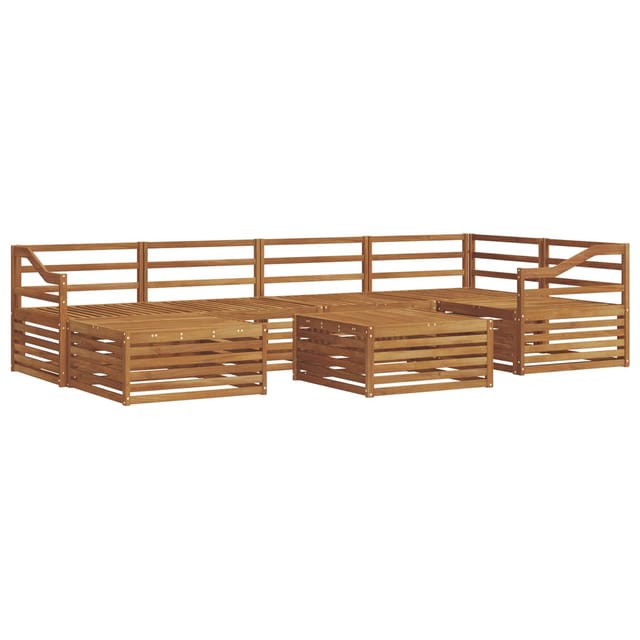 vidaXL Outdoor-Sofagarnitur 7-Tlg Natur 3373794