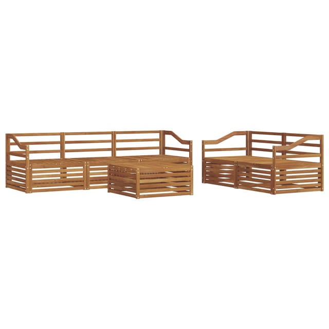 vidaXL Outdoor-Sofagarnitur 6-Tlg Natur 3373034