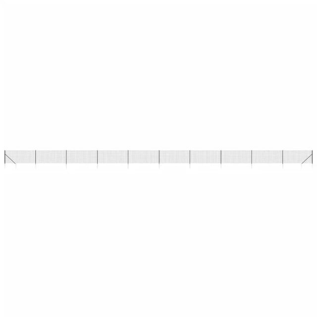 vidaXL Maschendrahtzaun mit Bodenhülsen Anthrazit 1,1x25 m 154266