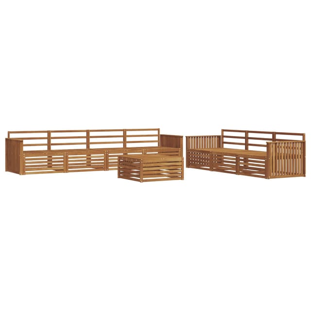 vidaXL Outdoor-Sofagarnitur 8-Tlg Natur 3373134