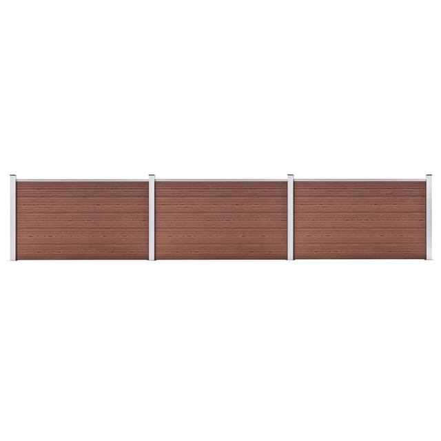 vidaXL Gartenzaun WPC 526x106 cm Braun 3053244