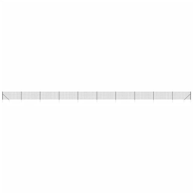 vidaXL Maschendrahtzaun mit Bodenhülsen Anthrazit 1,1x25 m 154250