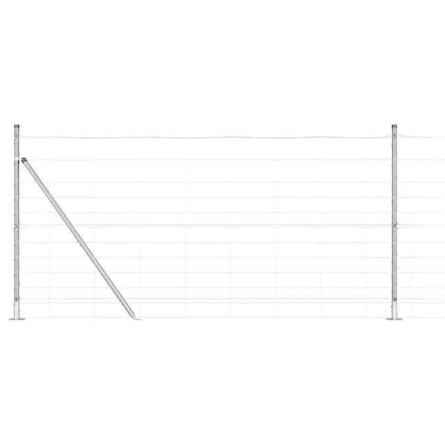 vidaXL Zaunpfosten Galvanisiert 50 x 1,2 m Stahl 3351539