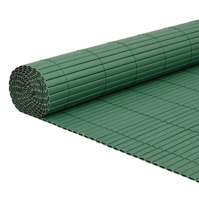 vidaXL Gartenzaun Doppelseitig Grün 1,8x3 m PVC 42002619