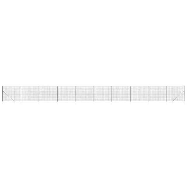 vidaXL Maschendrahtzaun mit Bodenhülsen Anthrazit 1,4x25 m 154267