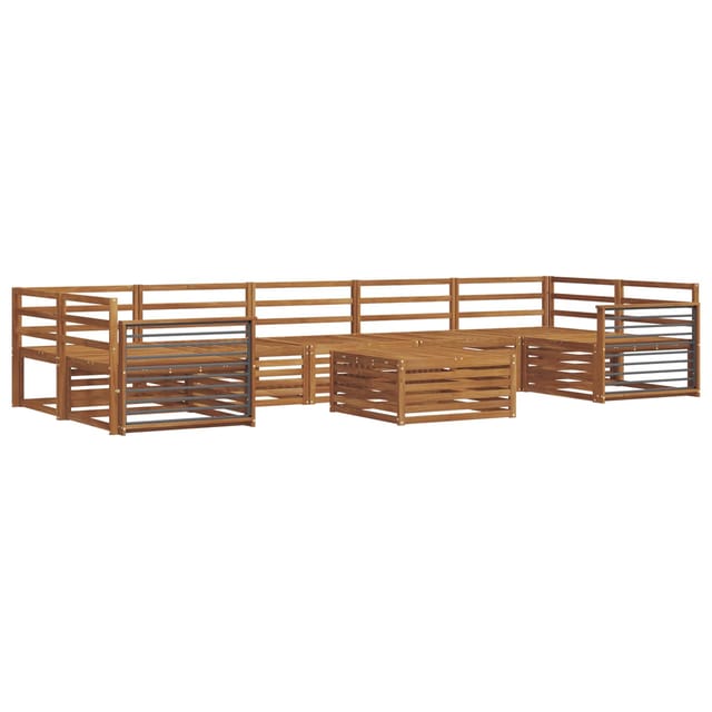 vidaXL Outdoor-Sofagarnitur 8-Tlg Natur 3373189