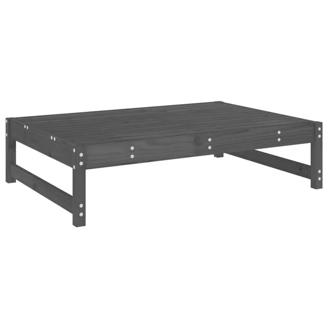 vidaXL Gartenhocker Grau 120x80 cm Massivholz Kiefer 825711