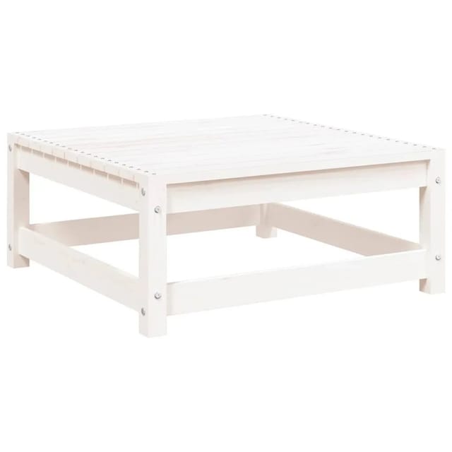 vidaXL Gartenhocker Weiß 70x70x30 cm Massivholz Kiefer 837936