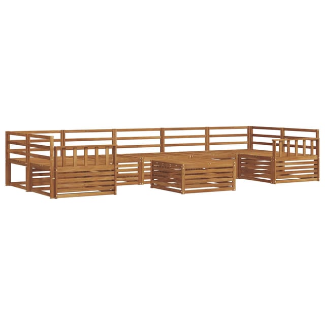 vidaXL Outdoor-Sofagarnitur 8-Tlg Natur 3373169