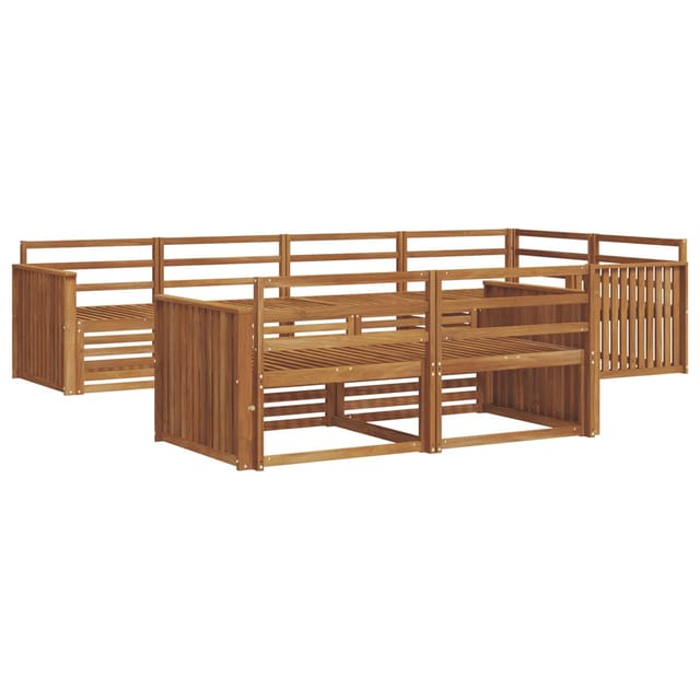 vidaXL Outdoor-Sofagarnitur 7-Tlg Natur 3373614