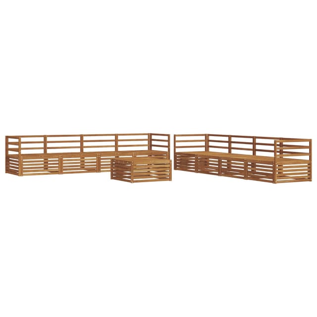 vidaXL Outdoor-Sofagarnitur 9-Tlg Natur 3373199